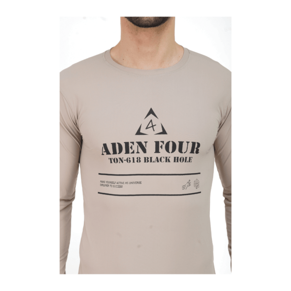 Ton 618 Black Hole Print Full Sleeve Active Brown Tshirt - Image 3