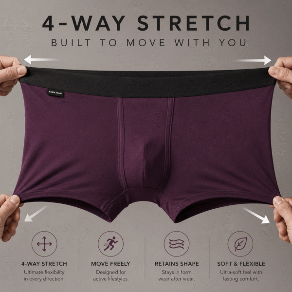 ADEN FOUR Mens Classic Maroon Trunk